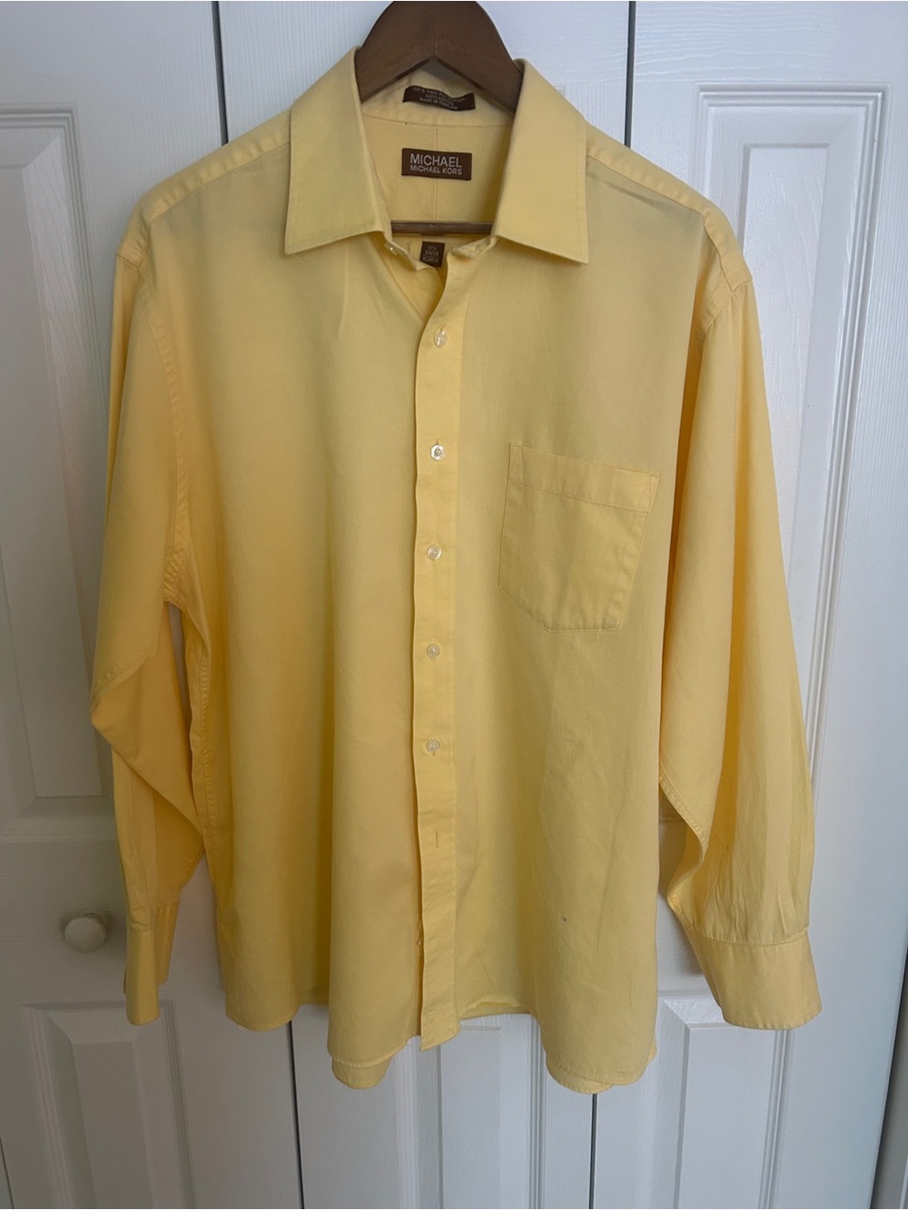Michael Kors Men’s Yellow Dress Shirt Size XL